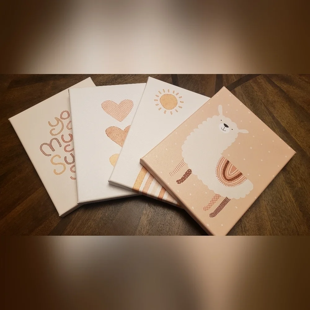 Wall Art 4 piece set 8x10 Rainbows